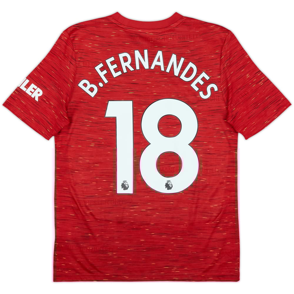 2020-21 Manchester United Home Shirt B.Fernandes #18 - 9/10 - (L.Boys)