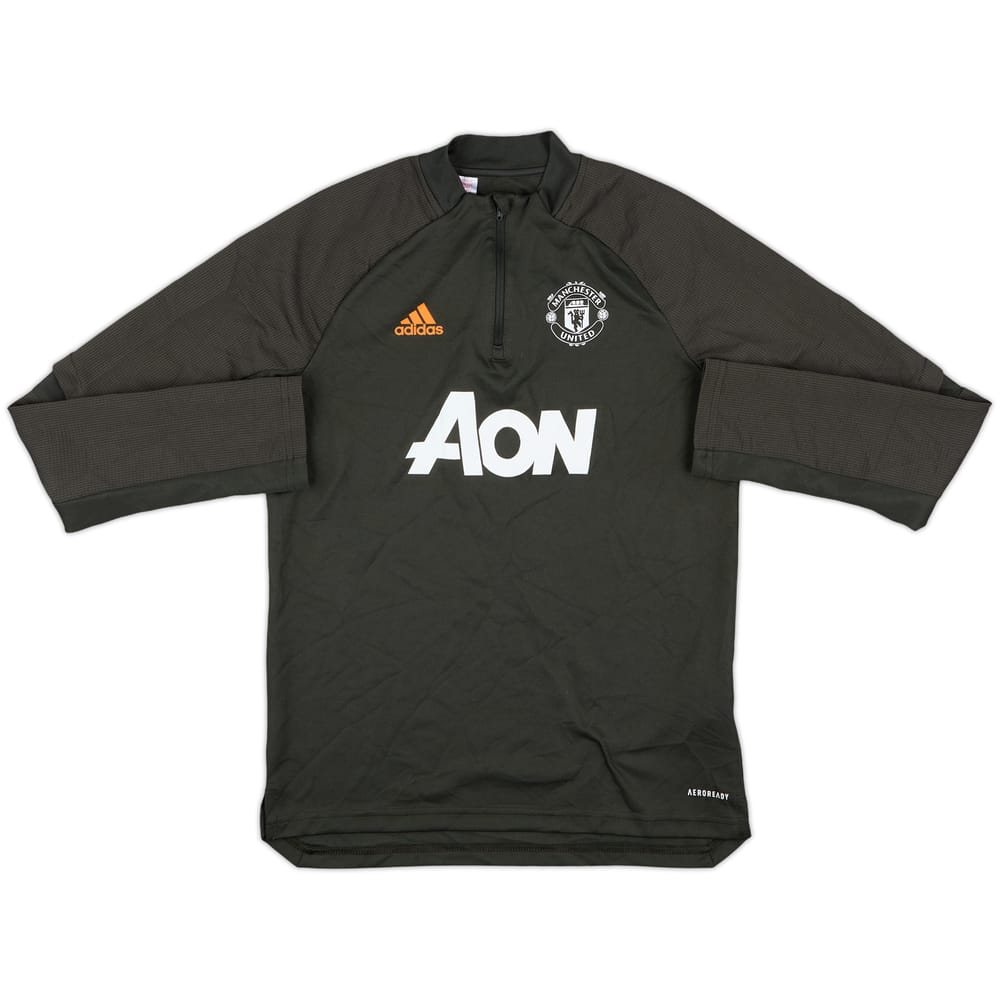 2020-21 Manchester United adidas 1/4 Zip Drill Top - 7/10 - (M.Boys)