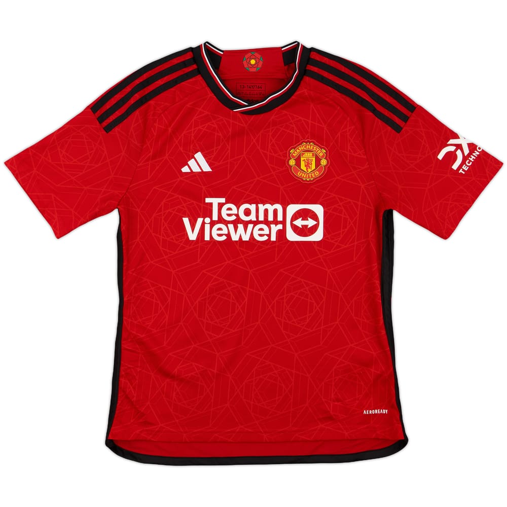 2023-24 Manchester United Home Shirt - 9/10 - (L.Boys)