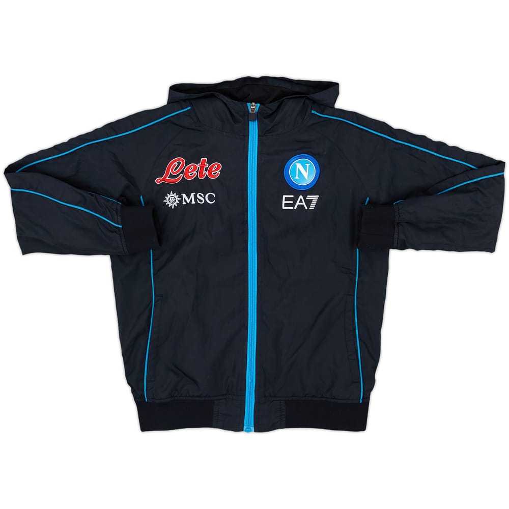 2022-23 Napoli EA7 Hooded Track Jacket - 8/10 - (S.Boys)