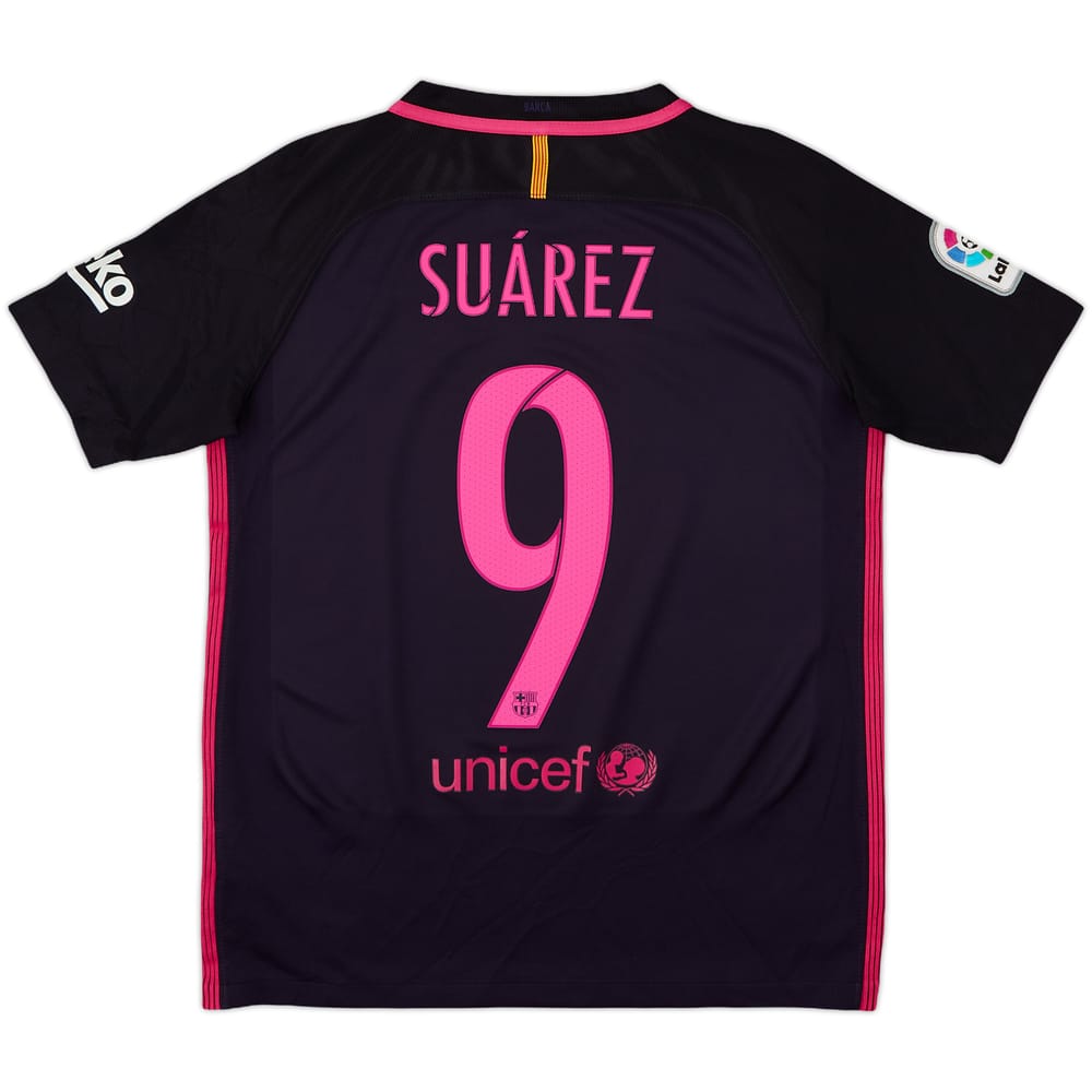 2016-17 Barcelona Away Shirt Suarez #9 - 8/10 - (XL.Boys)