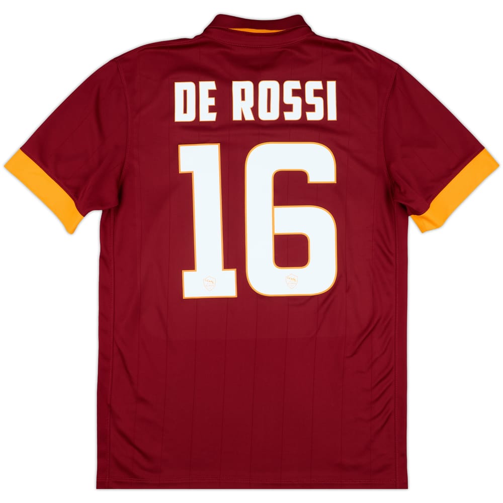2014-15 Roma Home Shirt De Rossi #16 - 9/10 - (M)
