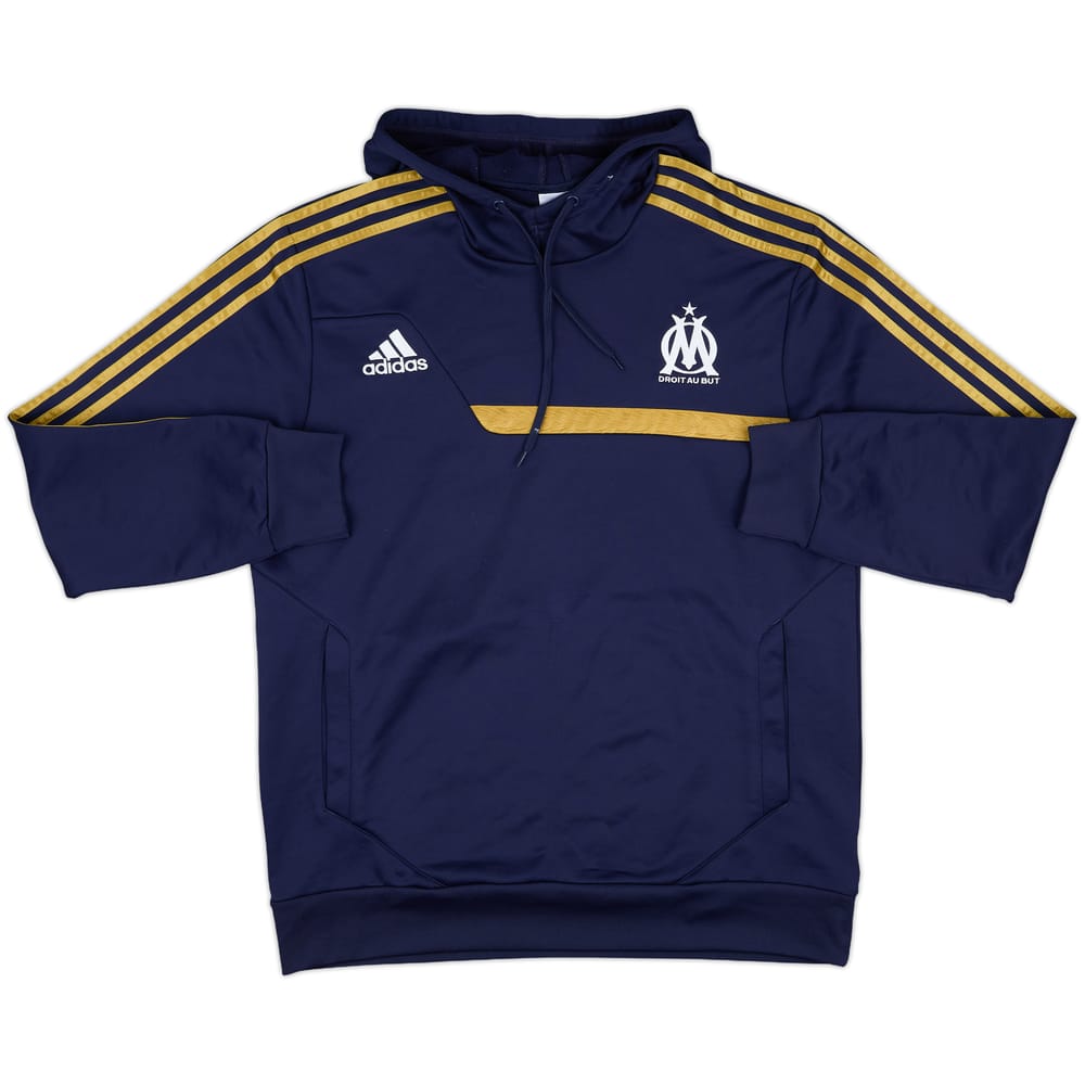 2013-14 Olympique Marseille adidas Hooded Sweat Top - 8/10 - (L/XL)