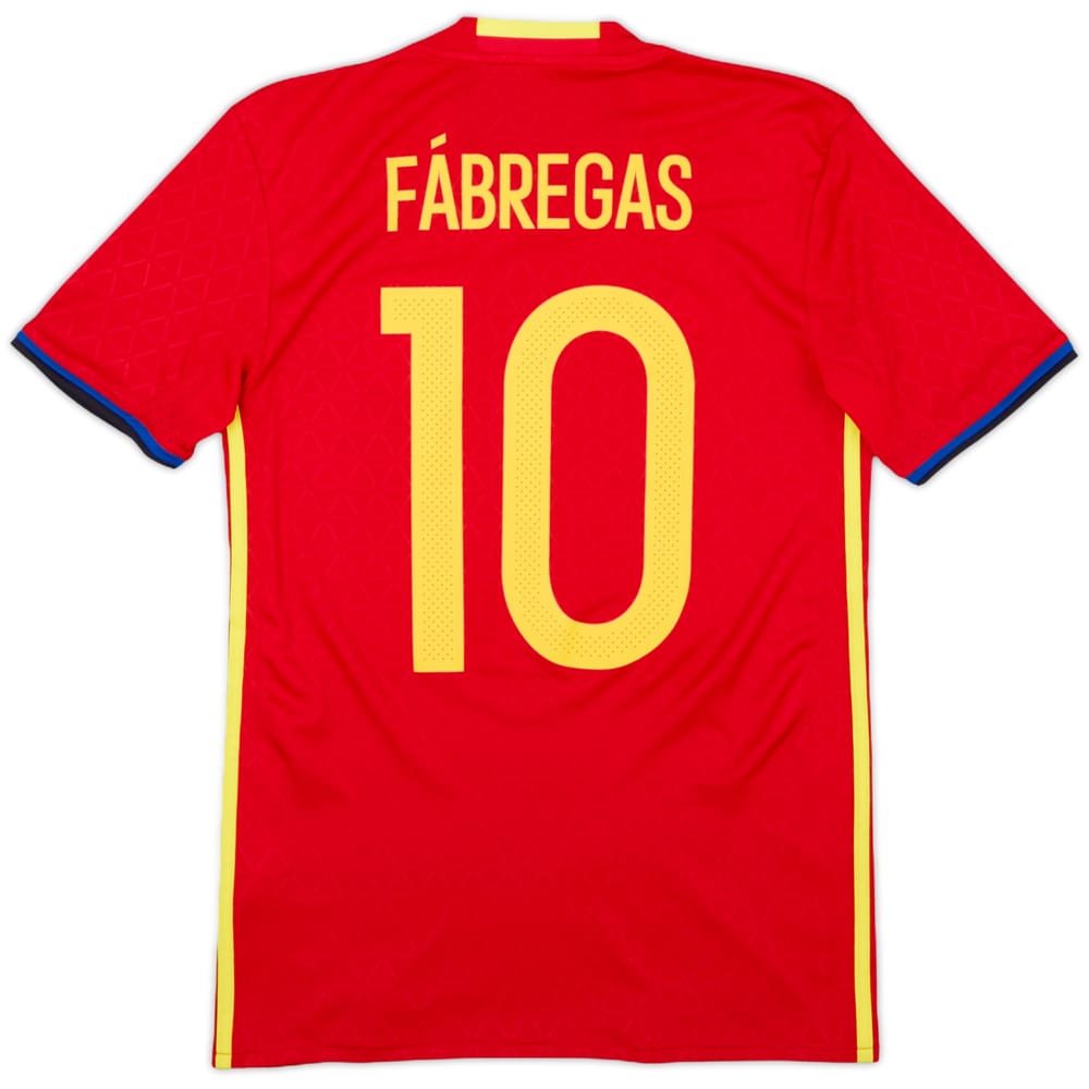 2016-17 Spain Home Shirt Fabregas #10 - 9/10 - (XS)