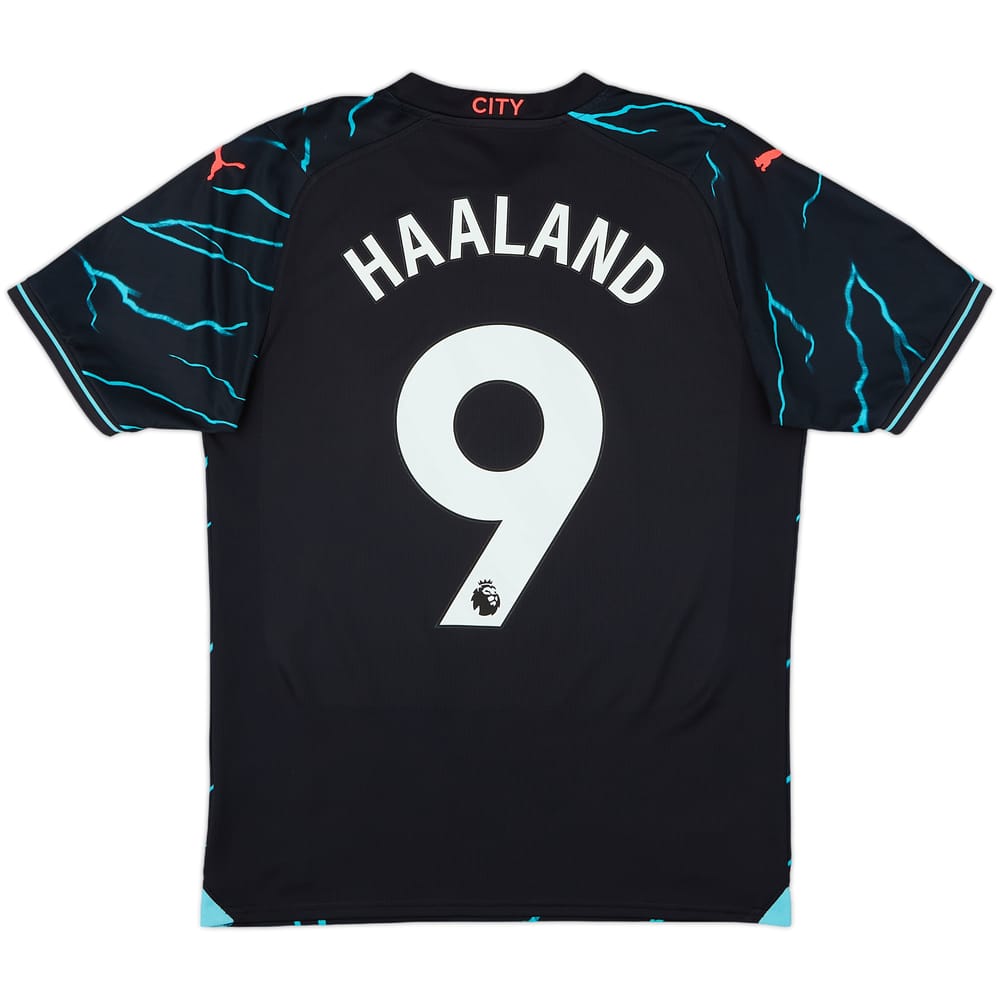 2023-24 Manchester City Third Shirt Haaland #9 - 8/10 - (M)