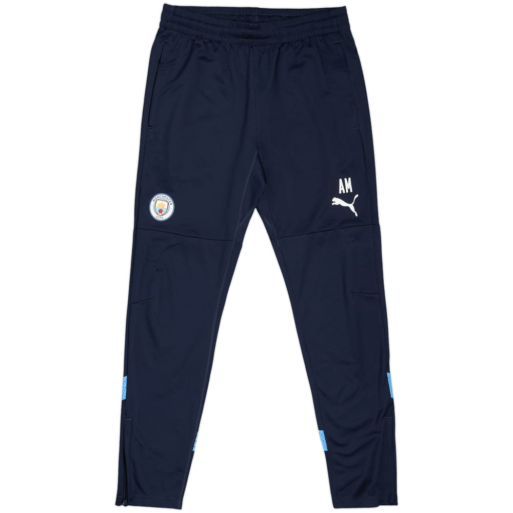 2021-22 Manchester City Staff Issue Puma Track Pants/Bottoms 'AM' - 10/10 - (M)