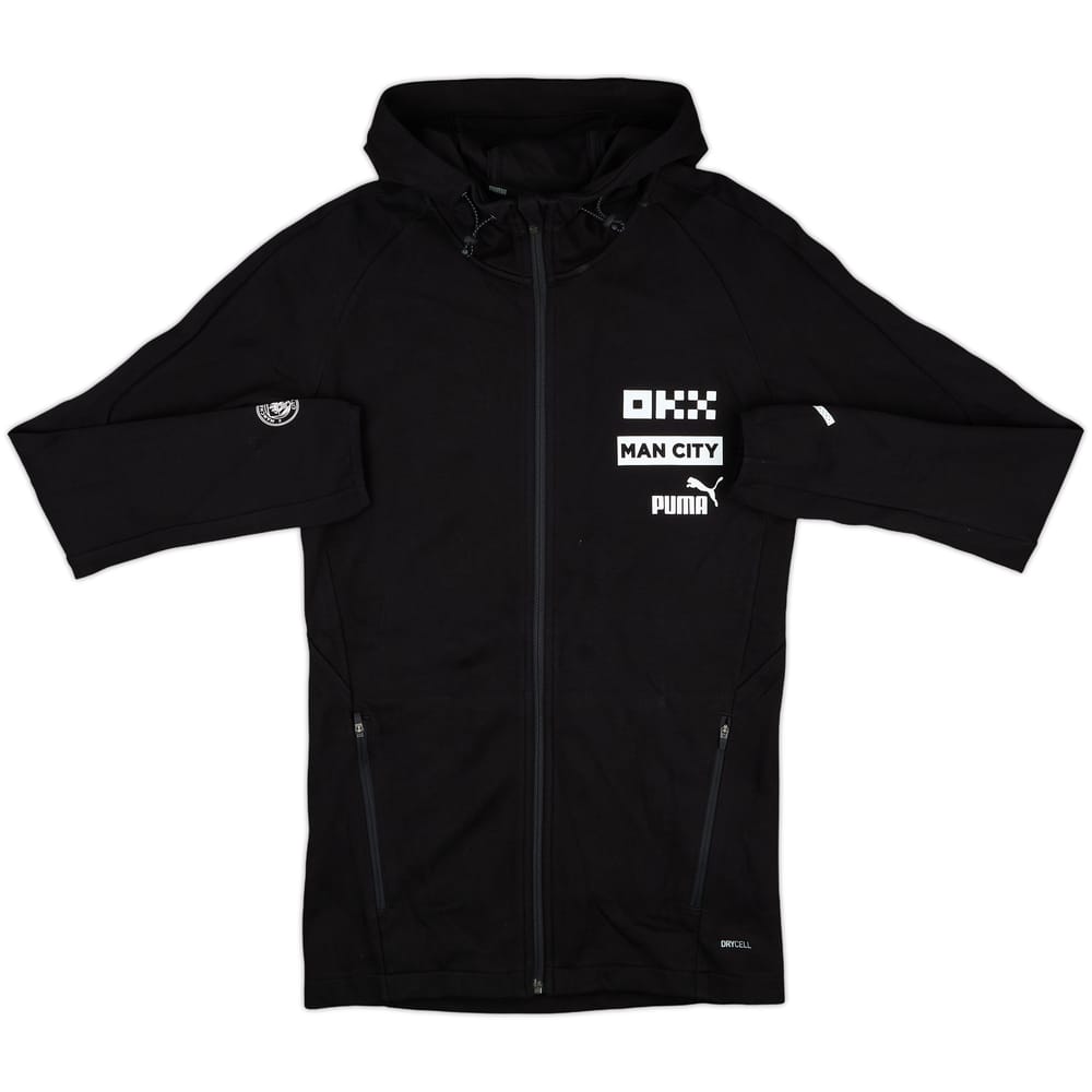 2021-22 Manchester City Puma Hooded Track Top - 9/10 - (S)