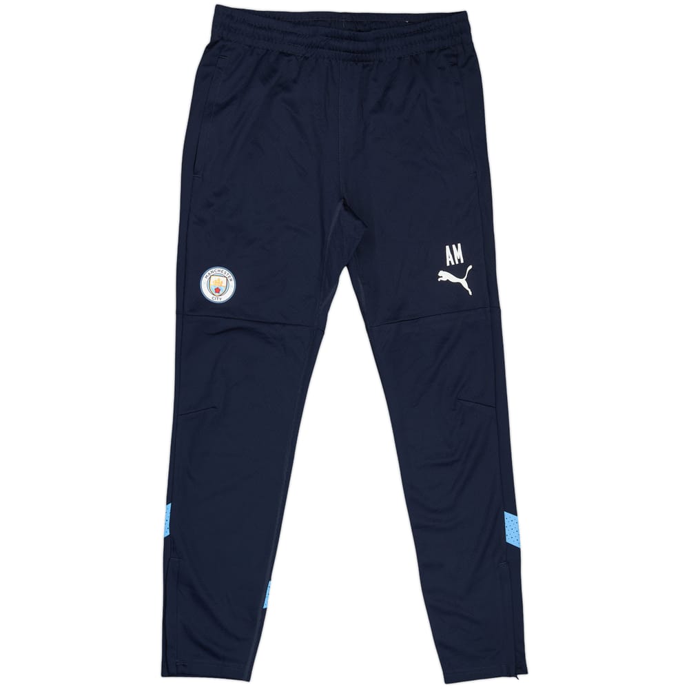 2021-22 Manchester City Staff Issue Puma Track Pants/Bottoms 'AM' - 10/10 - (M)