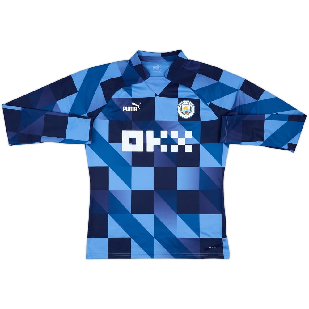 2022-23 Manchester City Puma Pre Match Sweat Top - 7/10 - (M)