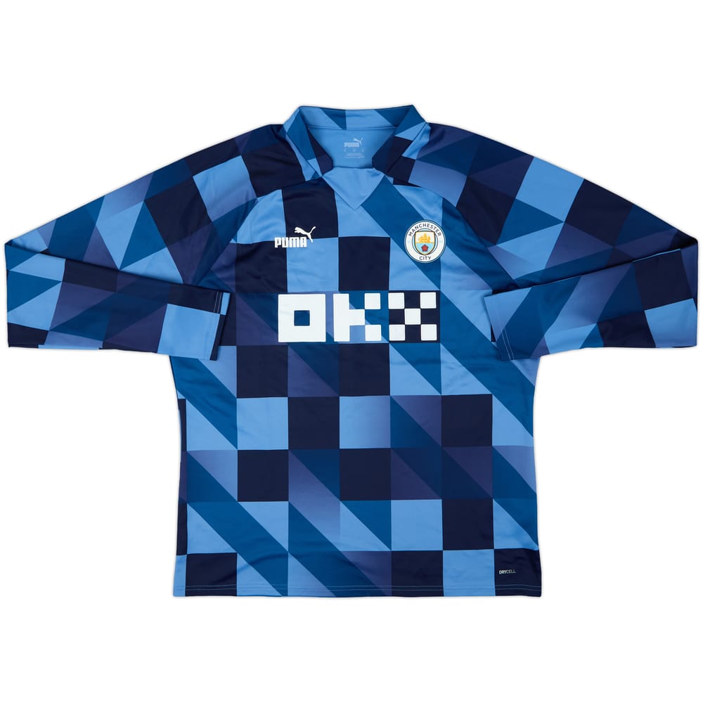2022-23 Manchester City Puma Pre-Match Drill Top - 9/10 - (XL)
