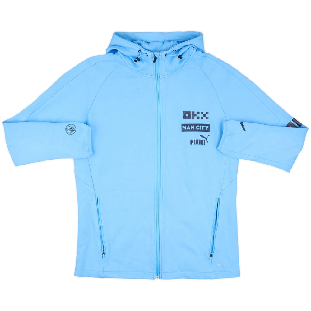 2022-23 Manchester City Puma Hooded Track Top - 8/10 - (L)