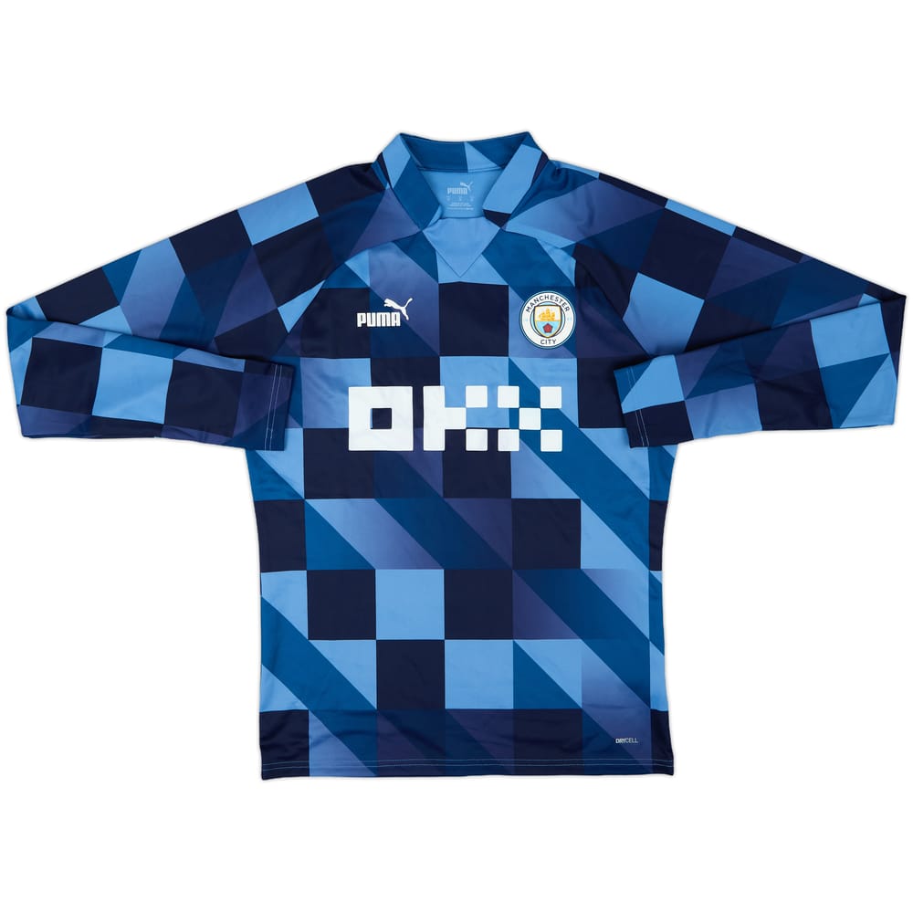 2022-23 Manchester City Puma Pre-Match Drill Top - 9/10 - (M)