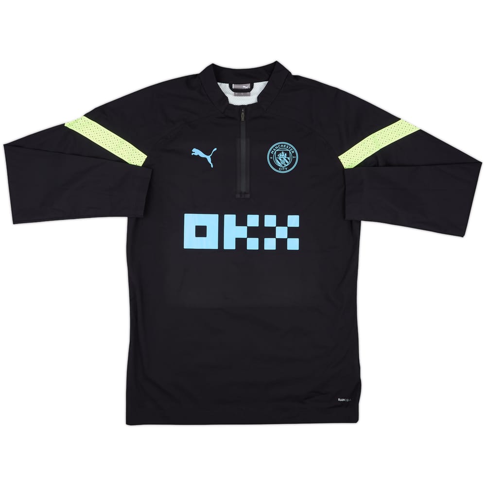 2022-23 Manchester City Puma 1/4 Zip Drill Top - 8/10 - (L)