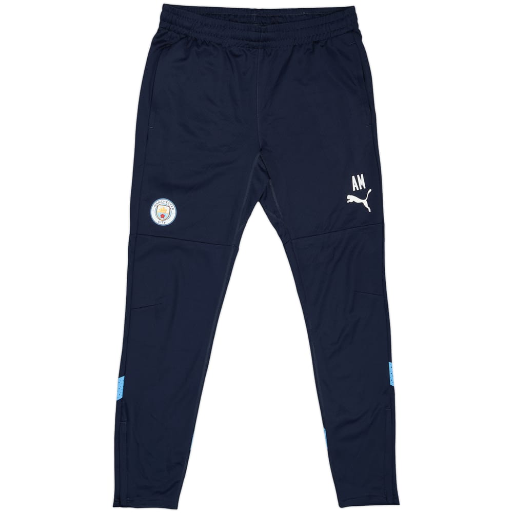 2021-22 Manchester City Staff Issue Puma Track Pants/Bottoms 'AM' - 10/10 - (M)