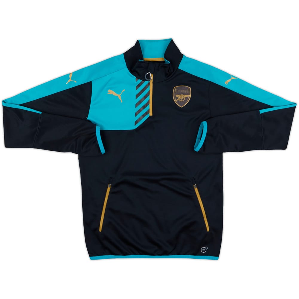 2015-16 Arsenal Puma 1/4 Zip Sweat Top - 10/10 - (S)