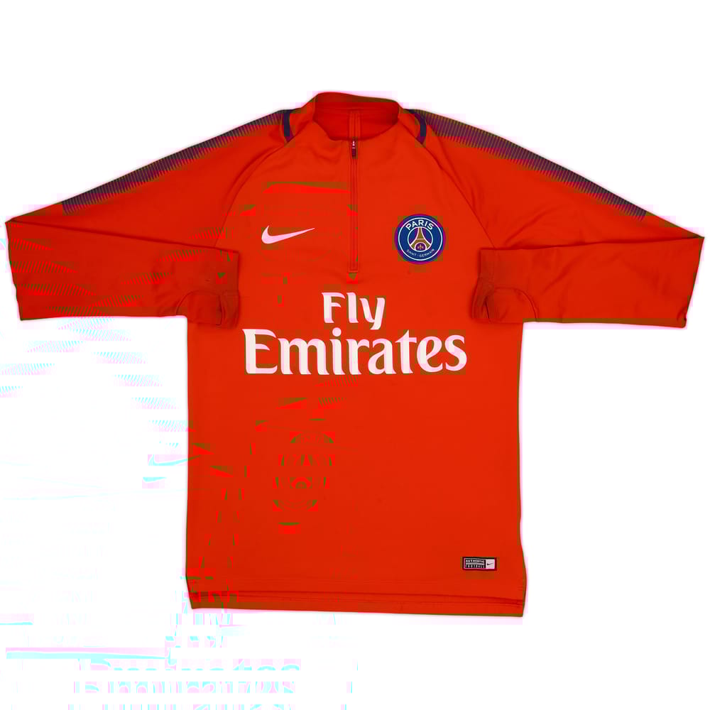 2017-18 Paris Saint-Germain Nike 1/4 Zip Drill Top - 7/10 - (S)
