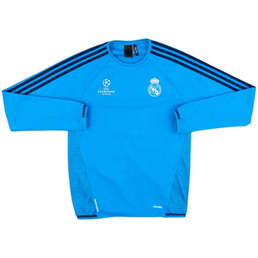 2015-16 Real Madrid CL adidas Drill Top - 9/10 - (S)