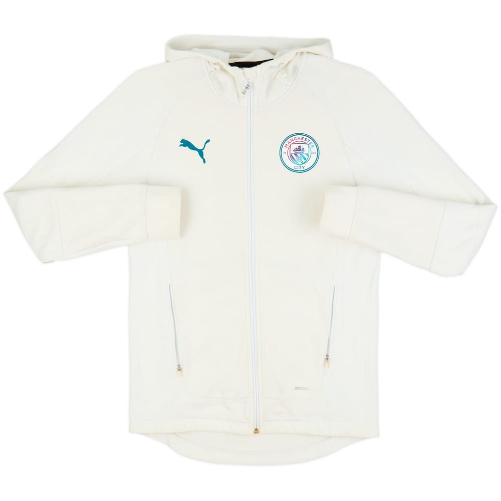 2021-22 Manchester City Puma Hooded Track Top - 6/10 - (S)