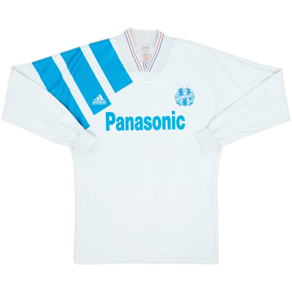 1991-92 Olympique Marseille Home L/S Shirt - 8/10 - (S)