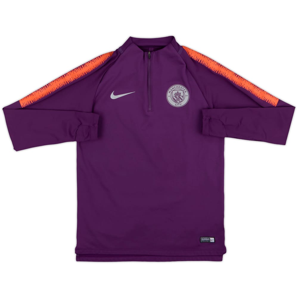 2018-19 Manchester City Nike 1/4 Zip Drill Top - 9/10 - (S)