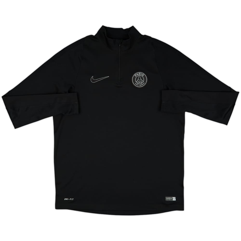 2015-16 Paris Saint-Germain Nike 1/4 Zip Drill Top - 8/10 - (L)