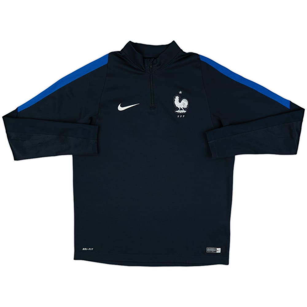 2016-17 France Nike 1/4 Zip Drill Top - 8/10 - (XL.Boys)
