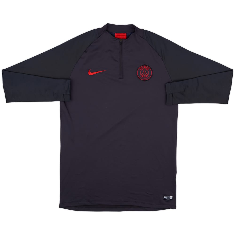 2019-20 Paris Saint-Germain Nike 1/4 Zip Drill Top - 8/10 - (M)