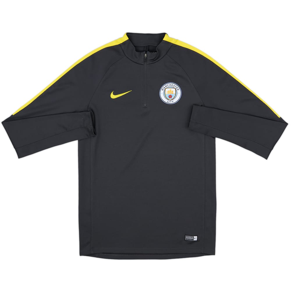 2016-17 Manchester City Nike 1/4 Zip Drill Top - 9/10 - (S)
