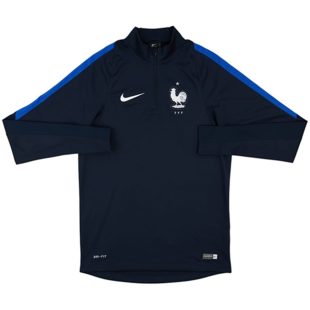 2016-18 France Nike 1/4 Zip Drill Top - 9/10 - (S)