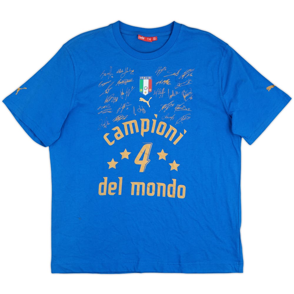 2006 Italy Puma 'Signed' Graphic Tee - 10/10 - (L)