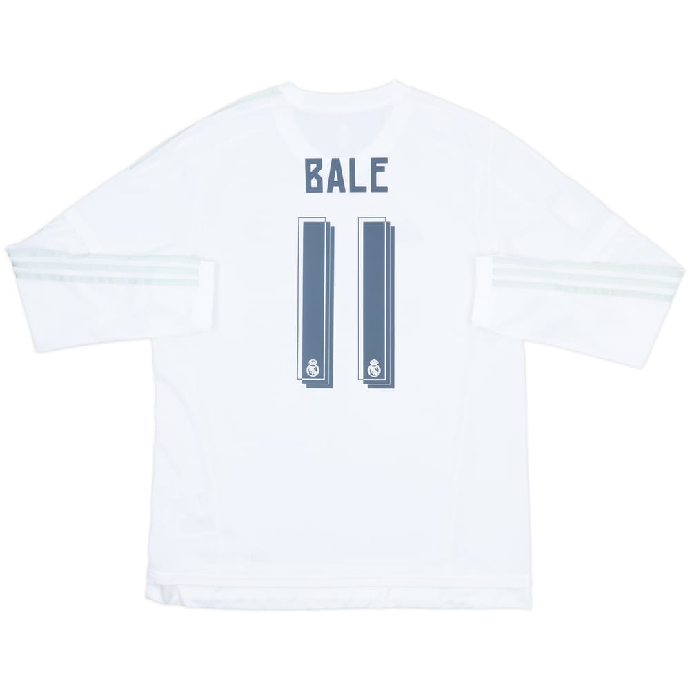 2015-16 Real Madrid Home L/S Shirt Bale #11 - 9/10 - (XL)