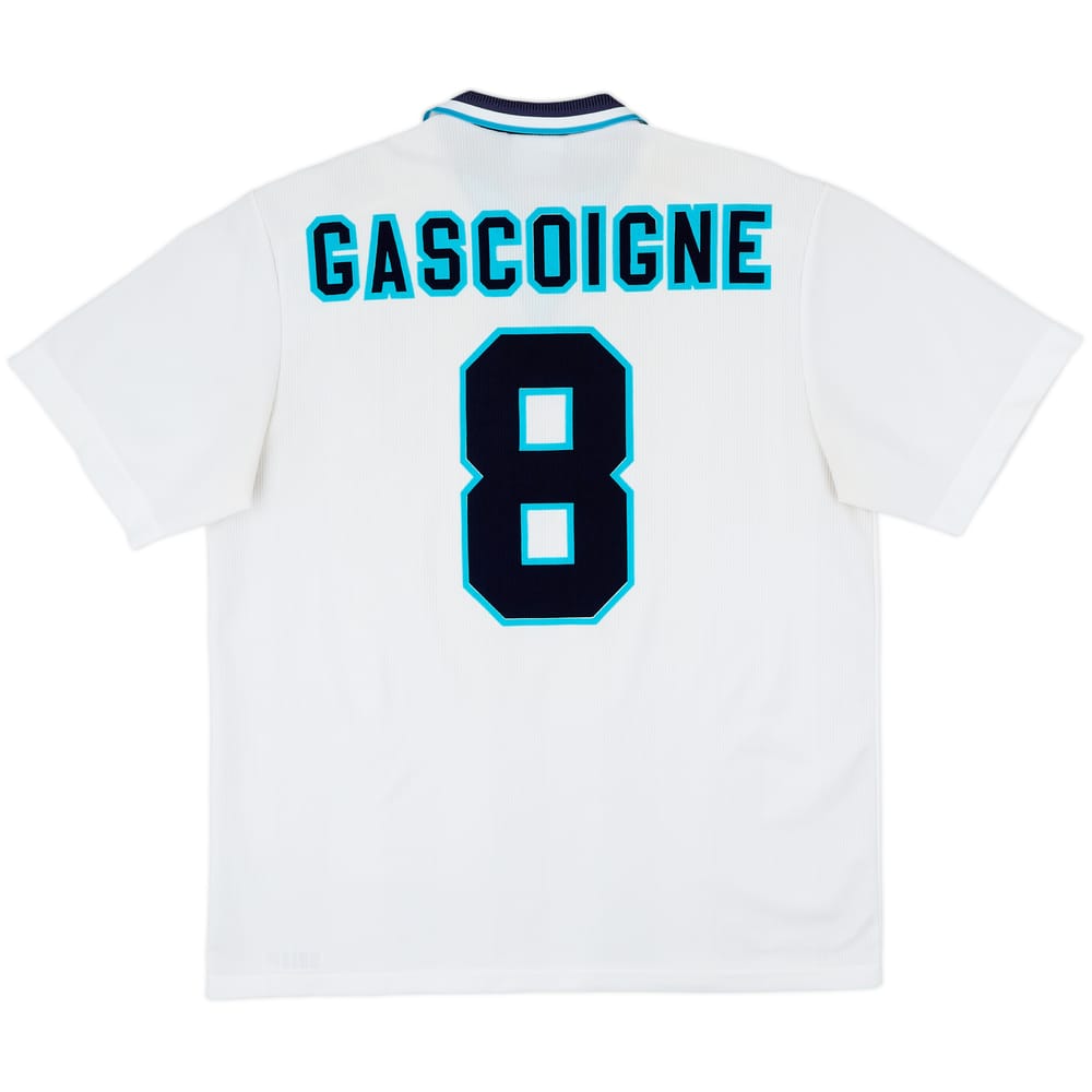 1995-97 England Home Shirt Gascgoine #8 - 8/10 - (XXL)