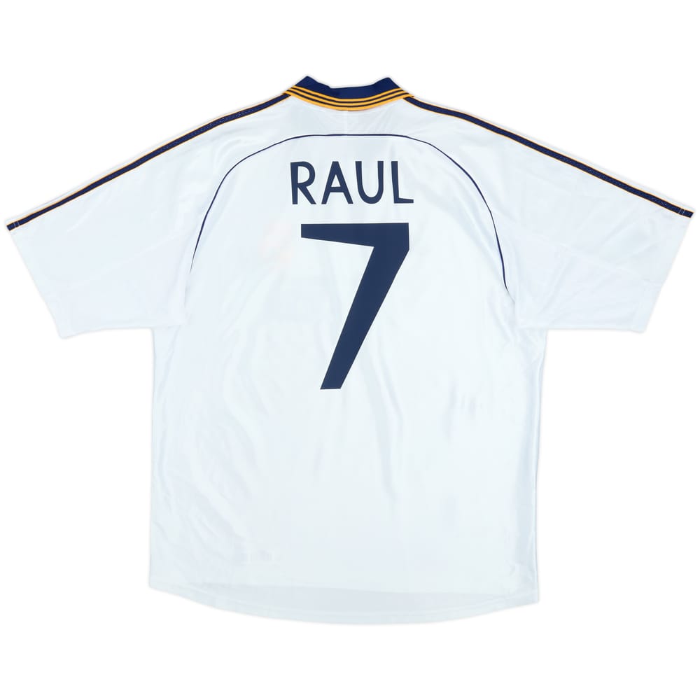 1998-00 Real Madrid Home Shirt Raul #7 - 8/10 - (L)
