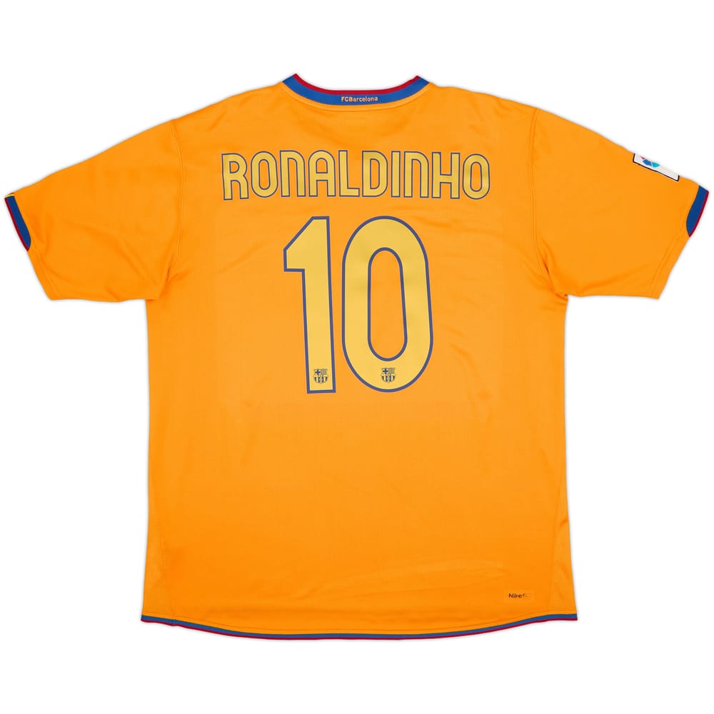 2006-08 Barcelona Away Shirt Ronaldinho #10 - 9/10 - (XL)