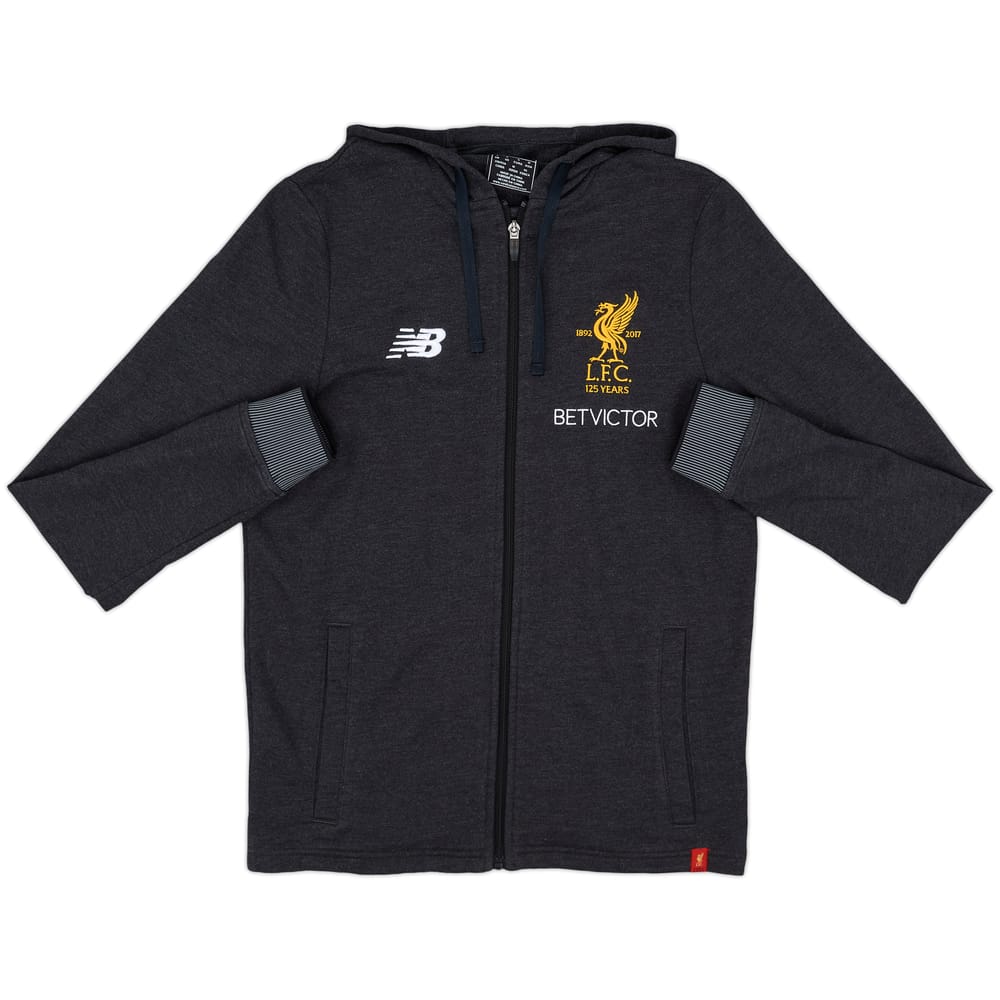 2017-18 Liverpool New Balance Hooded Track Jacket - 9/10 - (S)