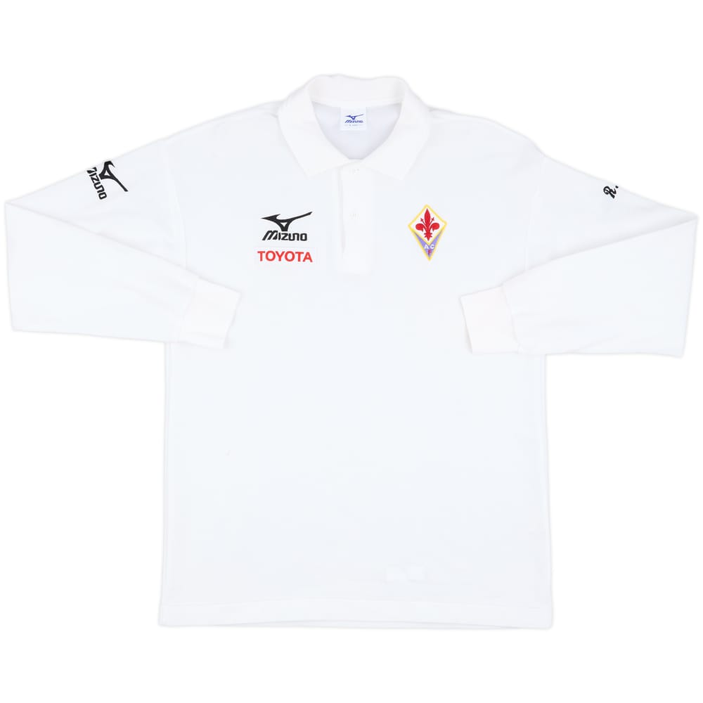 2001-02 Fiorentina Mizuno Polo L/S Shirt - 9/10 - (L)