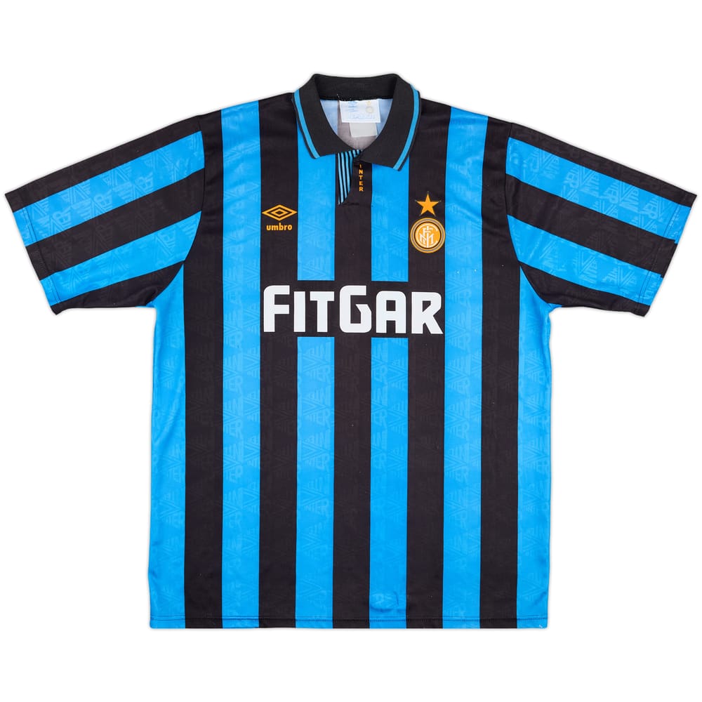 1991-92 Inter Milan Home Shirt - 8/10 - (XL)