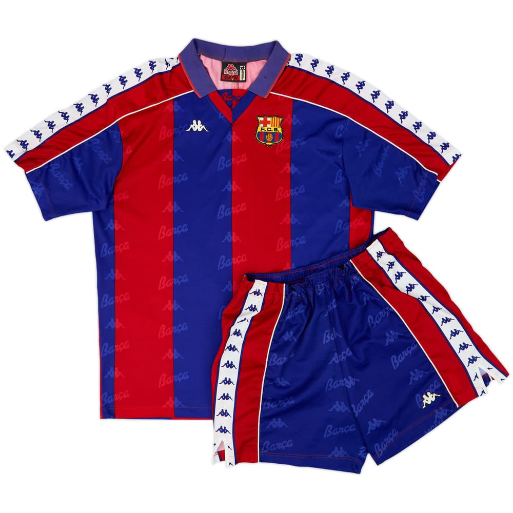1992-95 Barcelona Home Shirt & Shorts - 9/10 - (XL)