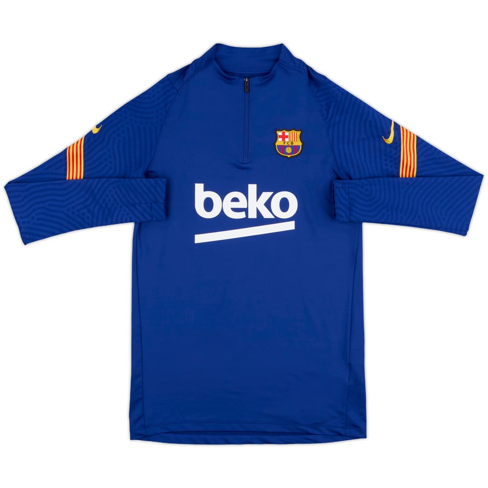2020-21 Barcelona Nike 1/4 Zip Sweat Top - 8/10 - (S)