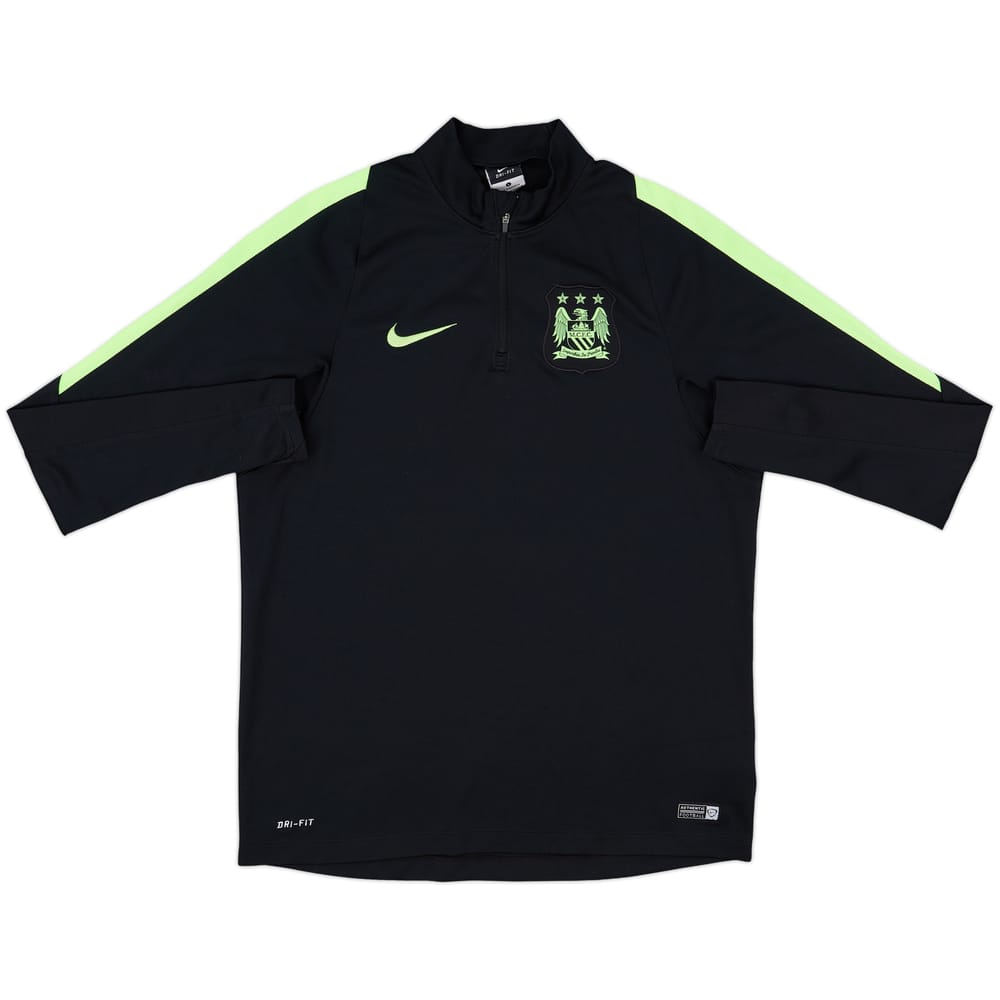 2015-16 Manchester City Nike 1/4 Zip Drill Top - 9/10 - (L)