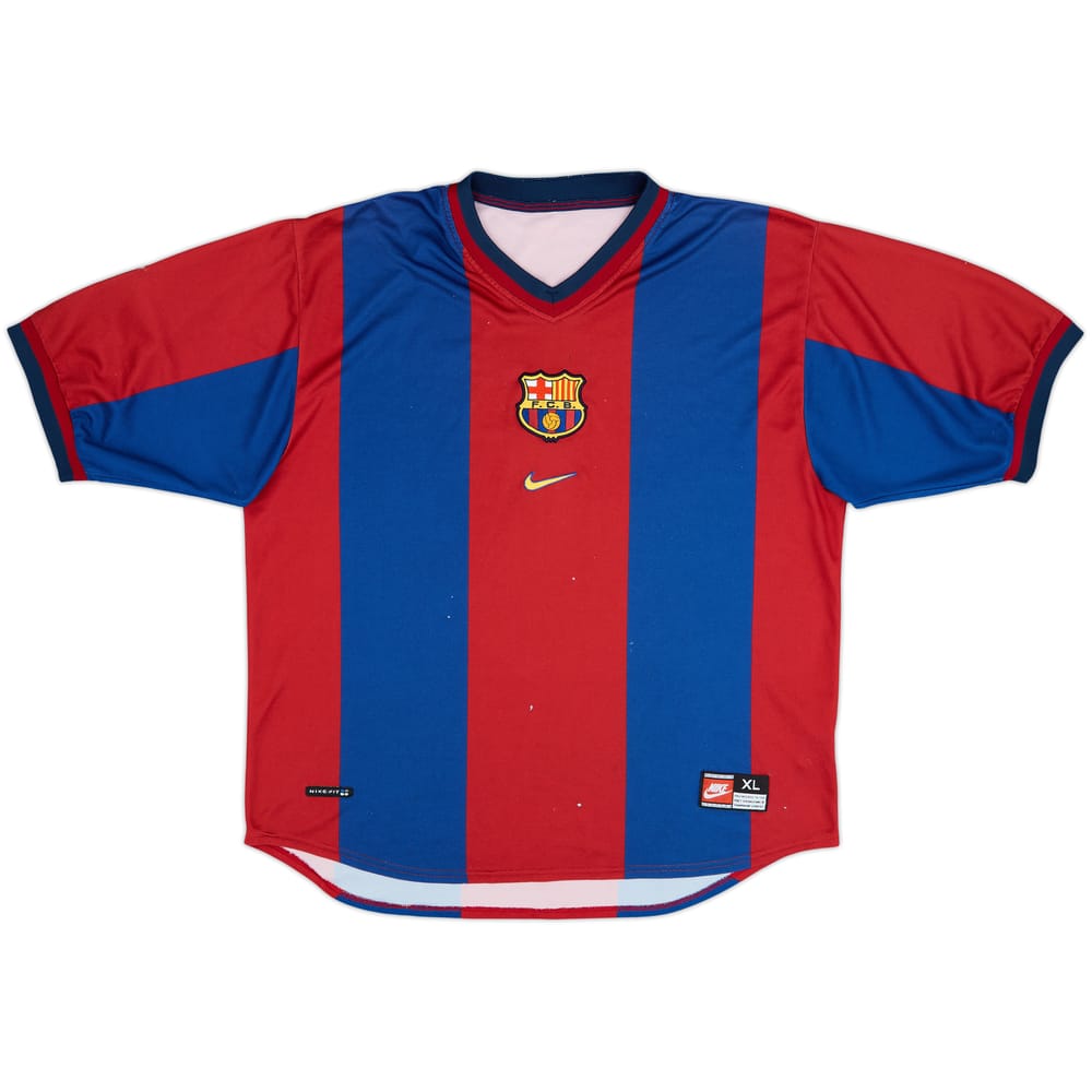 1998-00 Barcelona Home Shirt - 4/10 - (XL)