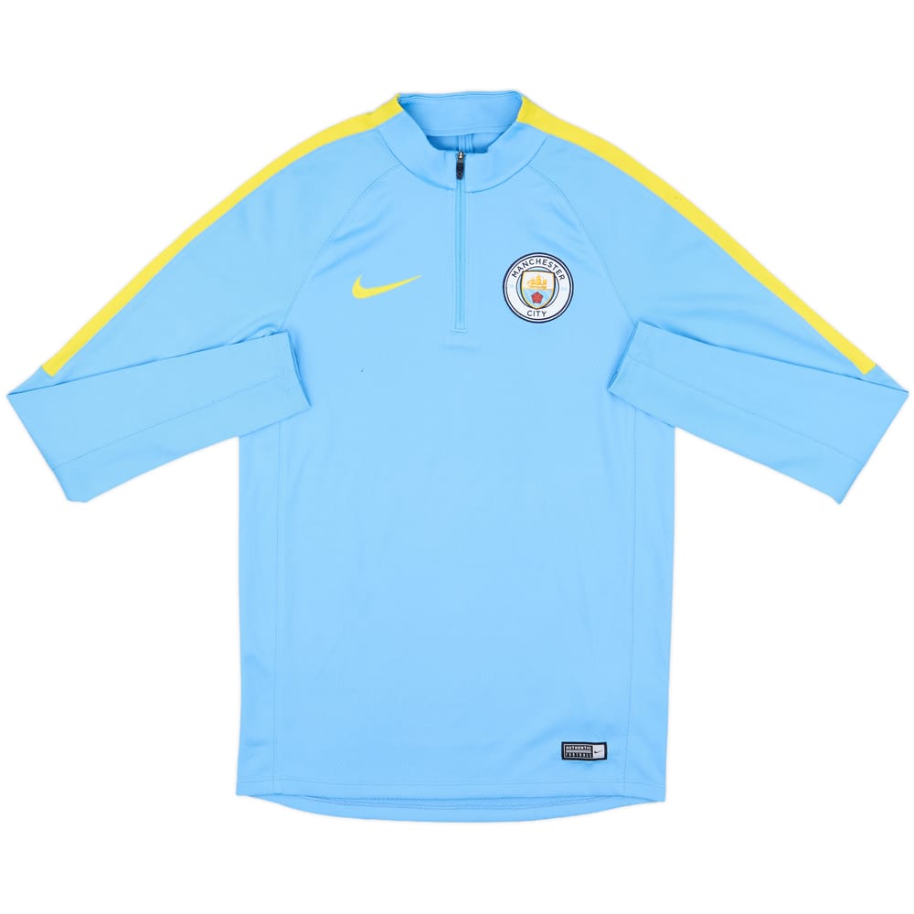 2016-17 Manchester City Nike 1/4 Zip Drill Top - 7/10 - (S)