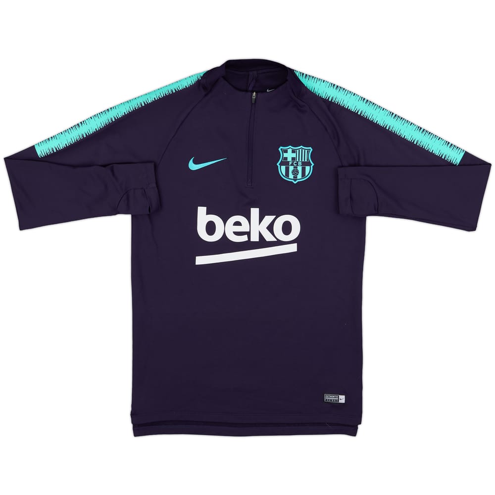 2018-19 Barcelona Nike 1/4 Zip Drill Top - 8/10 - (S)