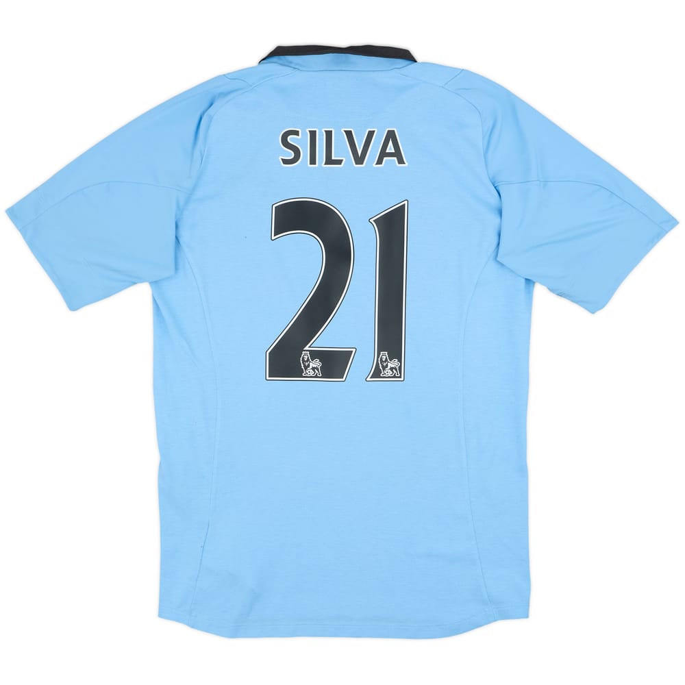 2012-13 Manchester City Home Shirt Silva #21 - 8/10 - (M)