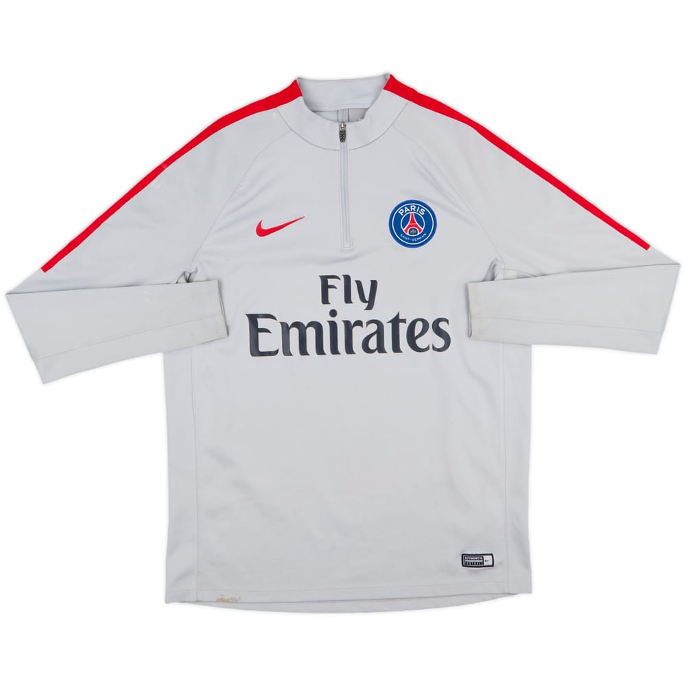 2017-18 Paris Saint-Germain Nike 1/4 Zip Sweat Top - 7/10 - (L)