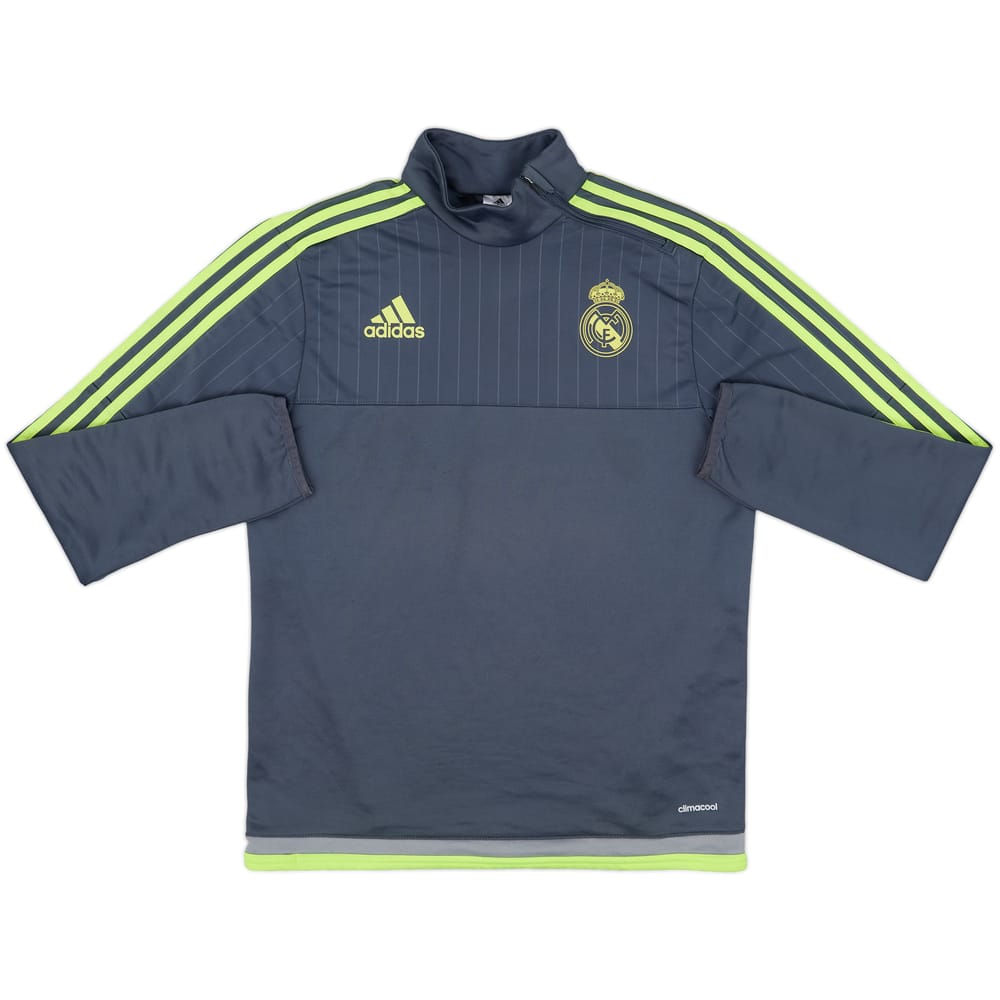 2015-16 Real Madrid adidas 1/4 Zip Drill Top - 8/10 - (S)