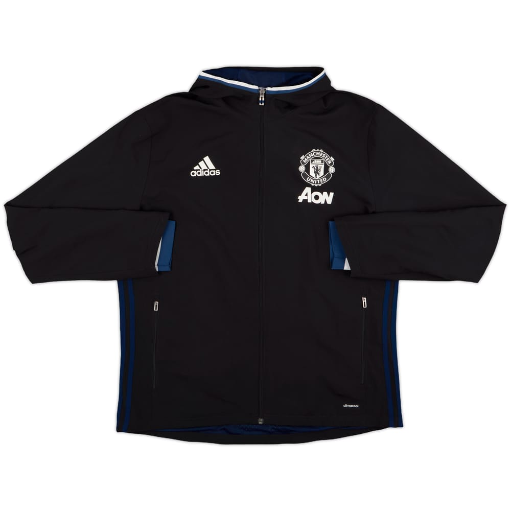 2016-17 Manchester United adidas Hooded Track Jacket - 9/10 - (L)