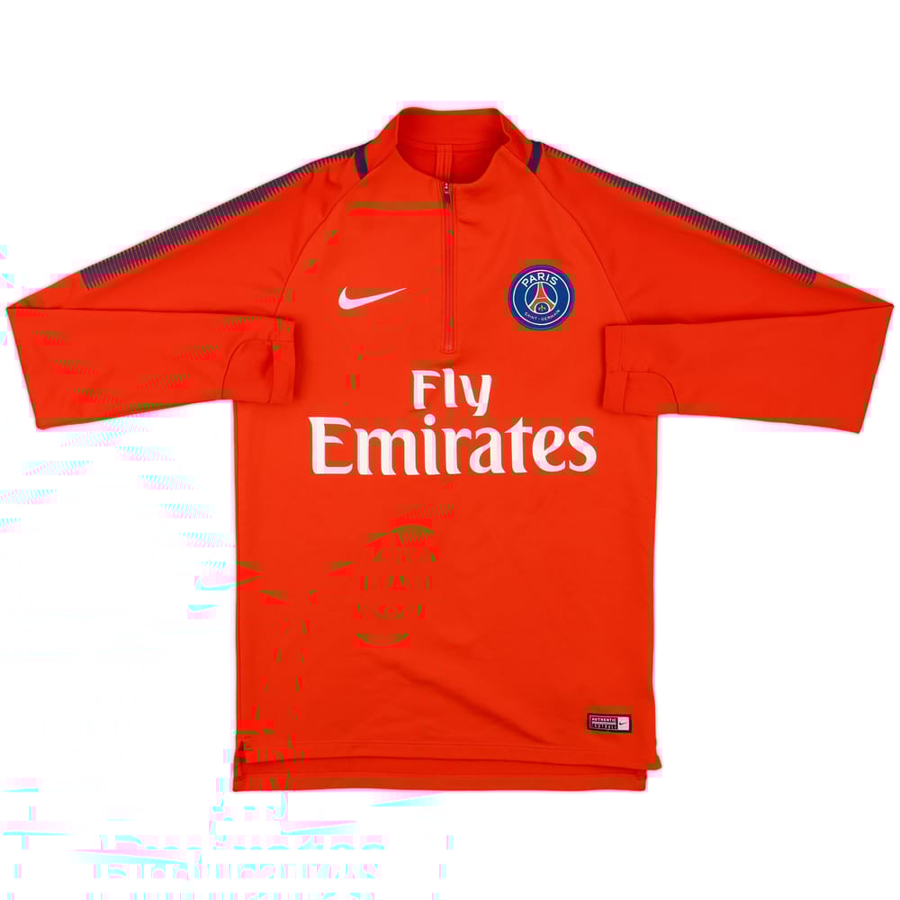 2017-18 Paris Saint-Germain Nike 1/4 Zip Drill Top - 7/10 - (S)