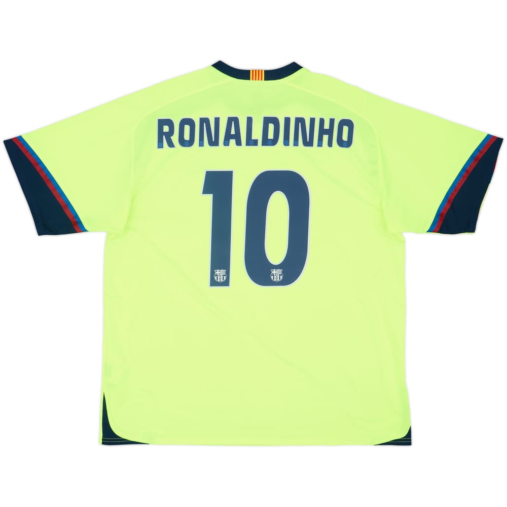 2005-06 Barcelona Basic Away Shirt Ronaldinho #10 - 8/10 - (XL)