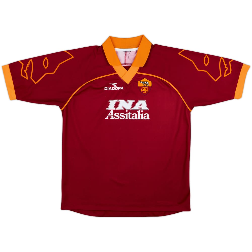 1999-00 Roma Home Shirt - 8/10 - (XL.Boys)